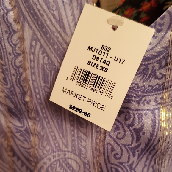 ❗️Sales❗️Majorelle Silk Isabelle Paisley Top - Picture 5 of 8